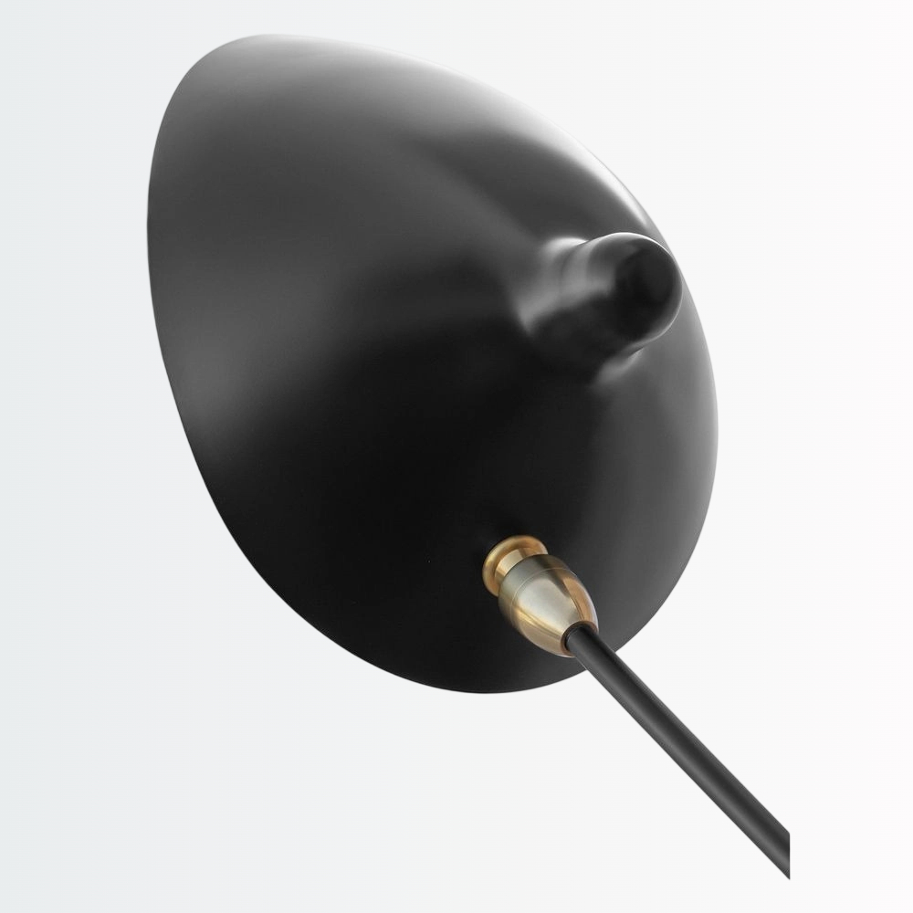 Disc shade with gold socket
