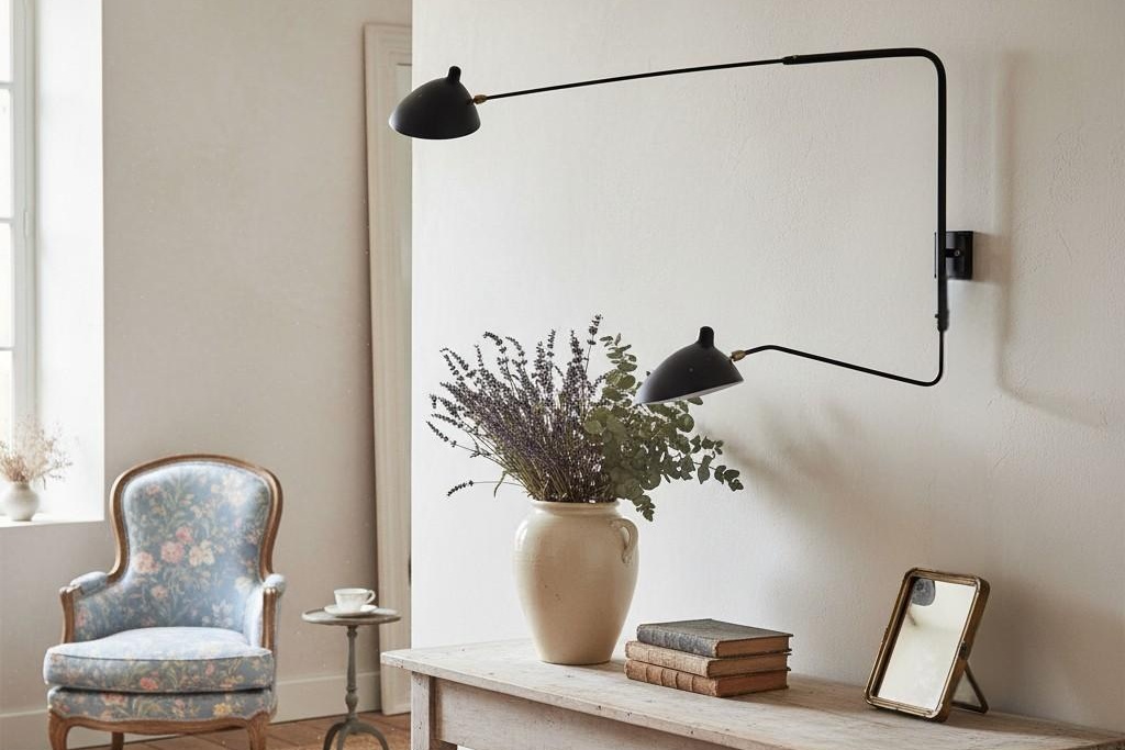 Swing arm wall light product details scene