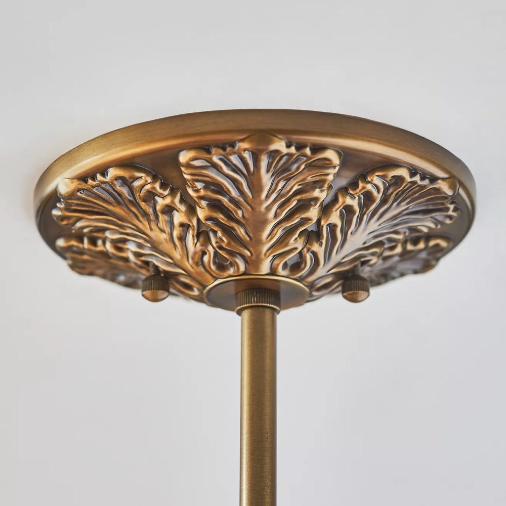 Floral canopy ceiling plate detail
