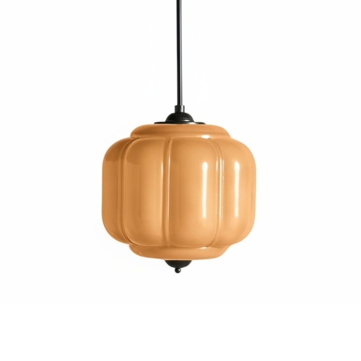 Lavender Eloise pumpkin glass hanging light