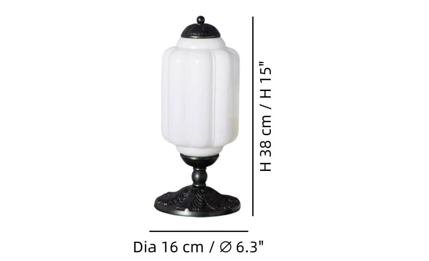 Fixture dimensions diagram for Eloise table lamp