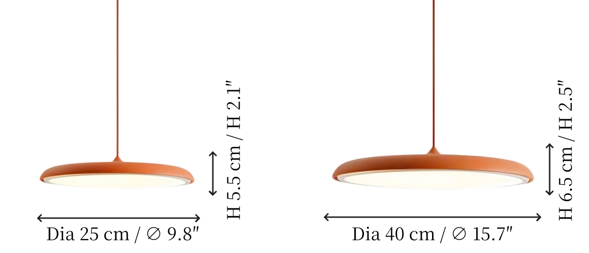 Macaron pendant fixture dimensions