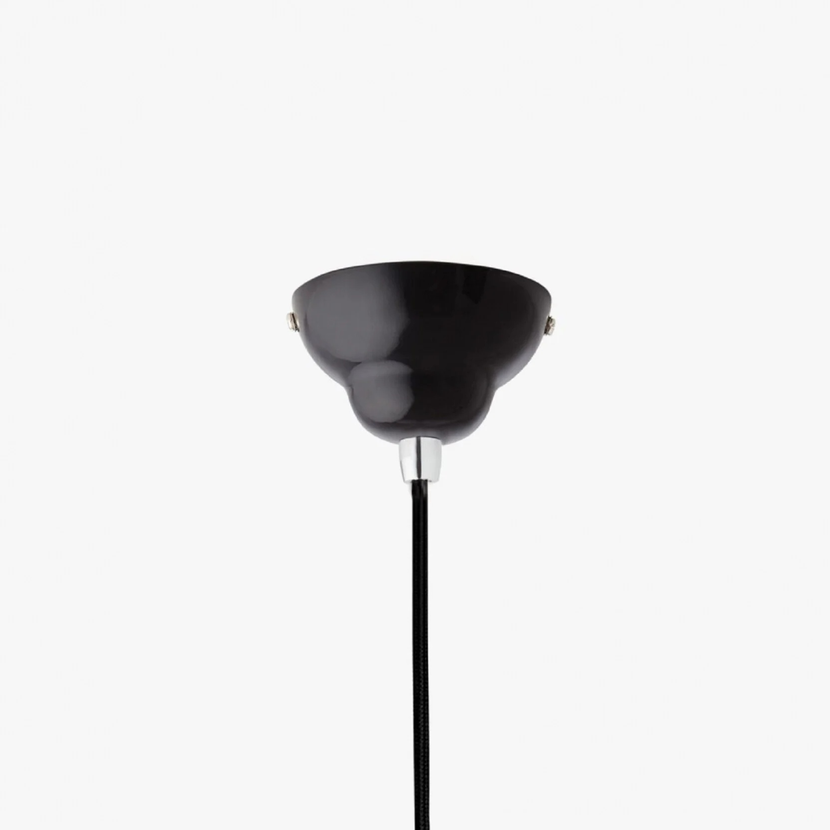 Black ceiling base and hanging cable detail