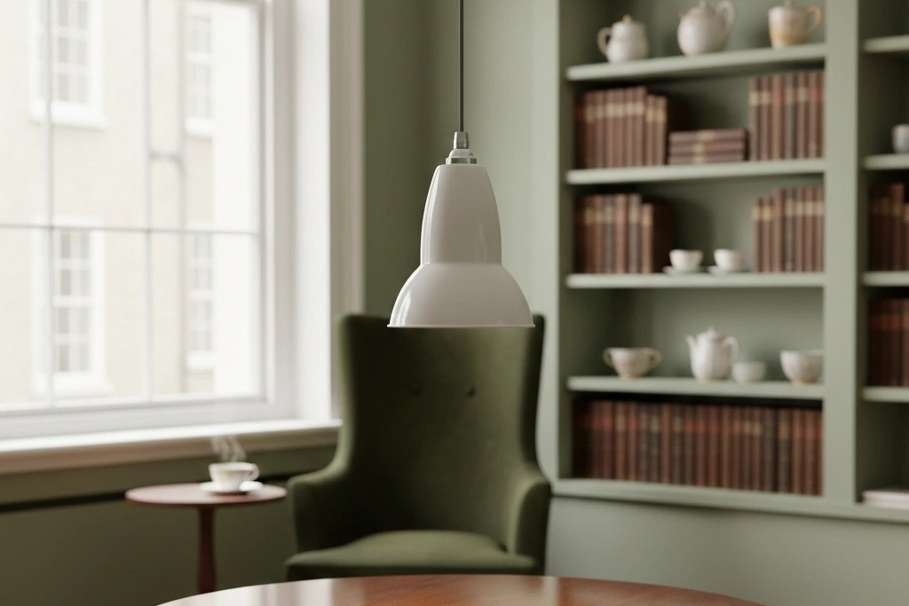 White Modryx pendant light in an interior scene