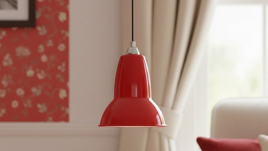 Red Modryx pendant light in a room setting