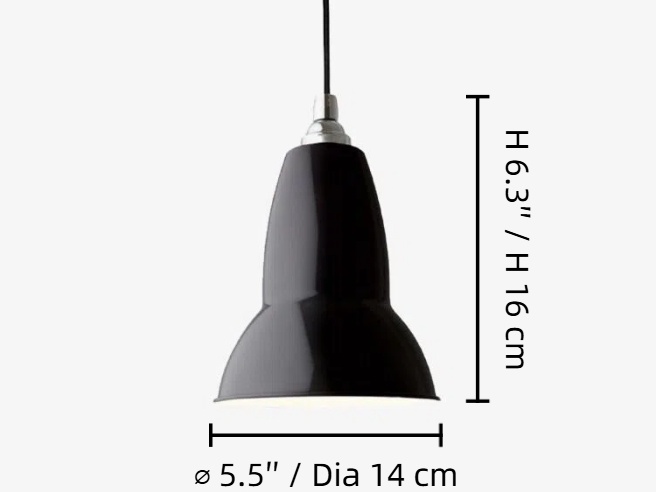 Modryx pendant light dimension diagram