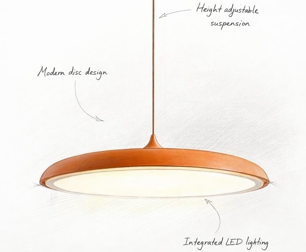 Macaron pendant design concept sketch