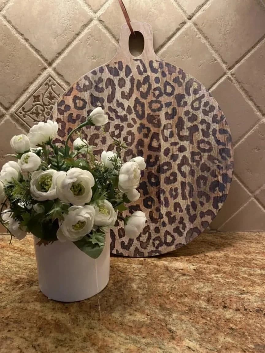 Customer photo of leopard print board with flowers