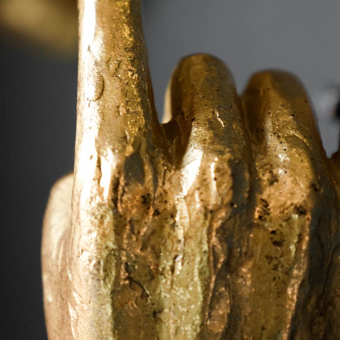Textured gold decorative finish close-up