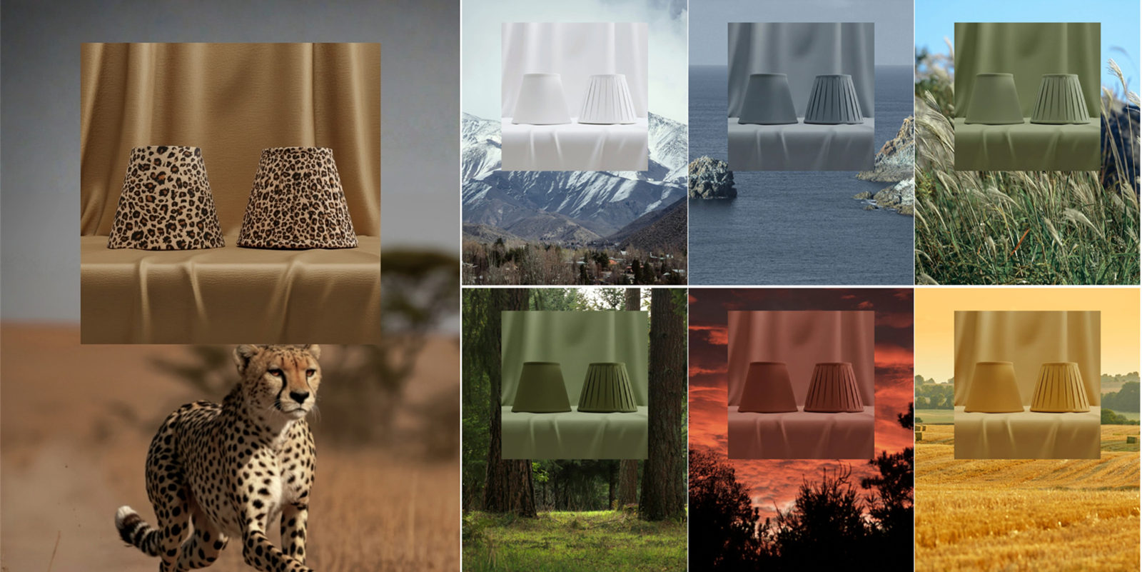 One light with multiple shade looks