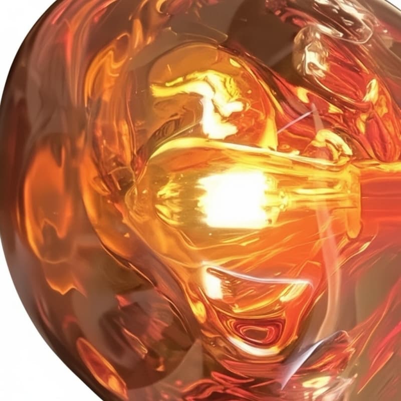 Illuminated molten acrylic detail