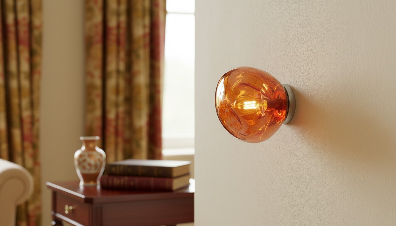 Lava Wall Lamp in a warm room setting