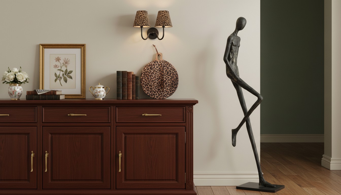 Home styling set with leopard accents