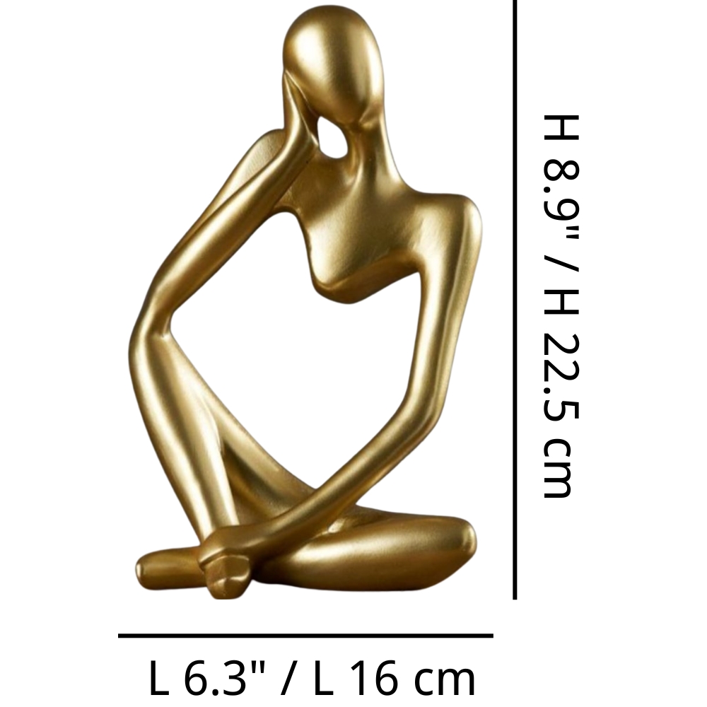 Seated figure sculpture dimensions