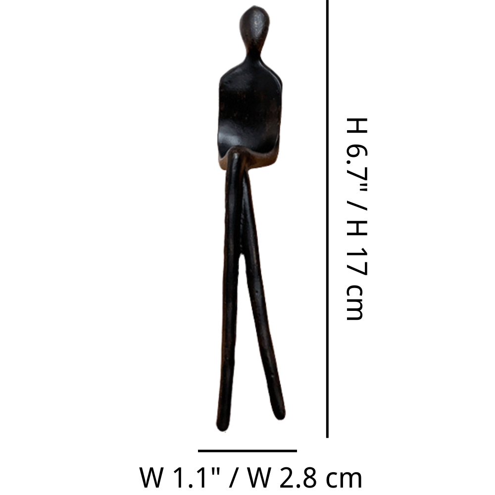 Black figure sculpture dimensions