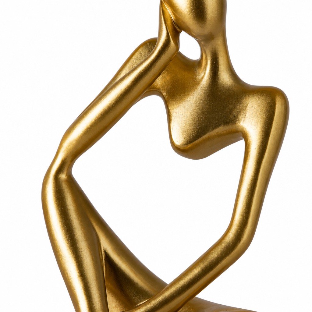 Gold abstract human sculpture detail