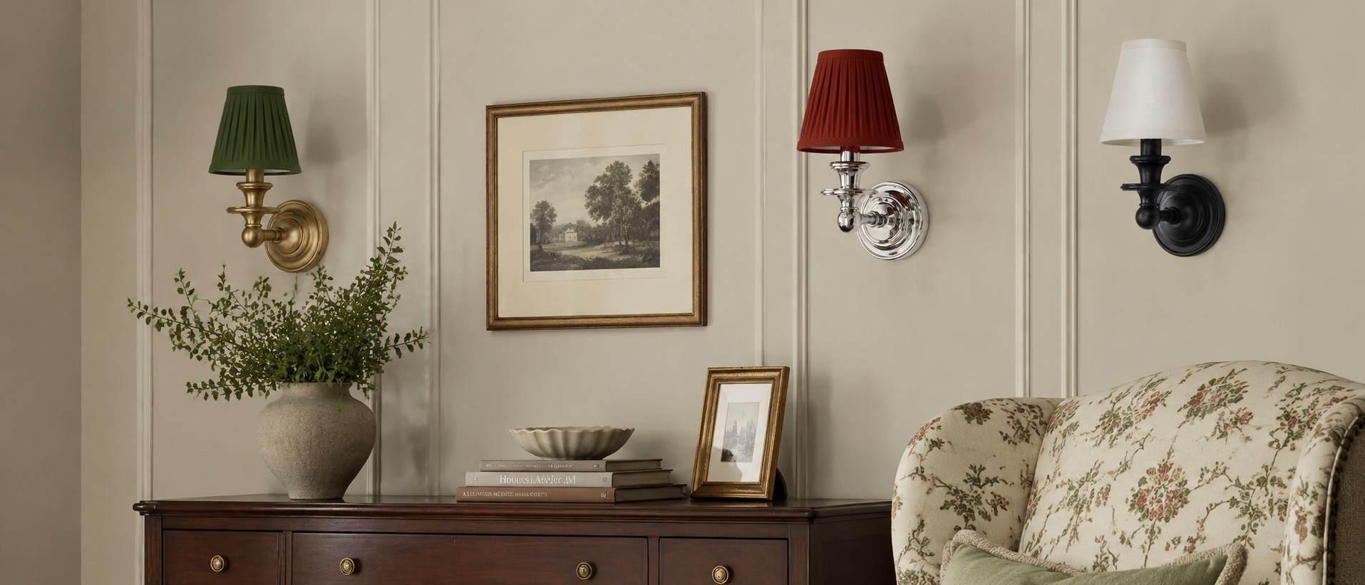 Kalvora Vintage Wall Sconce in a styled room