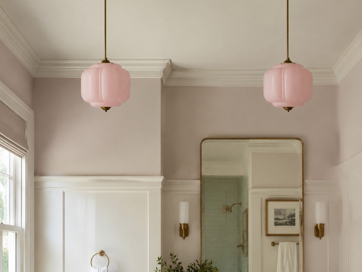 Pink Eloise pendant light room scene
