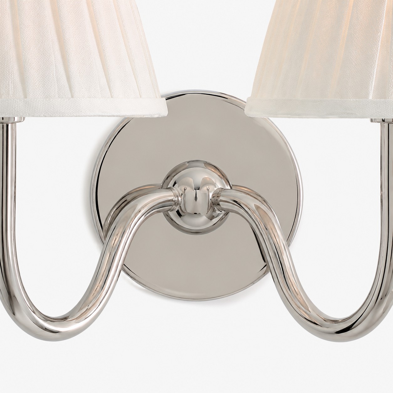 Chrome double wall lamp detail