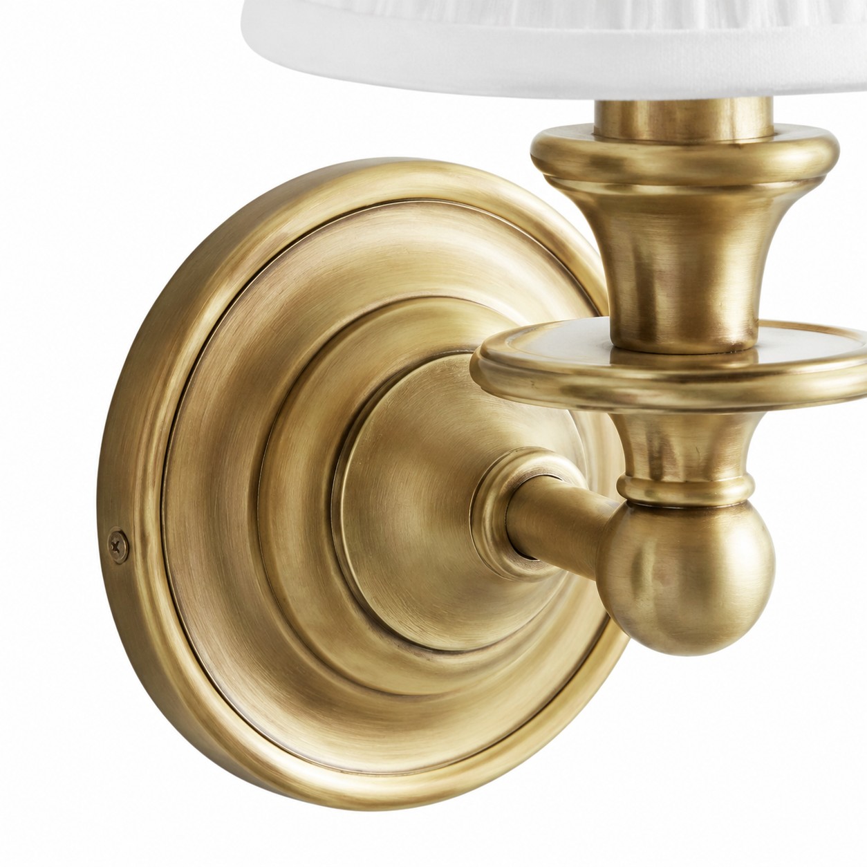 Brass wall sconce detail