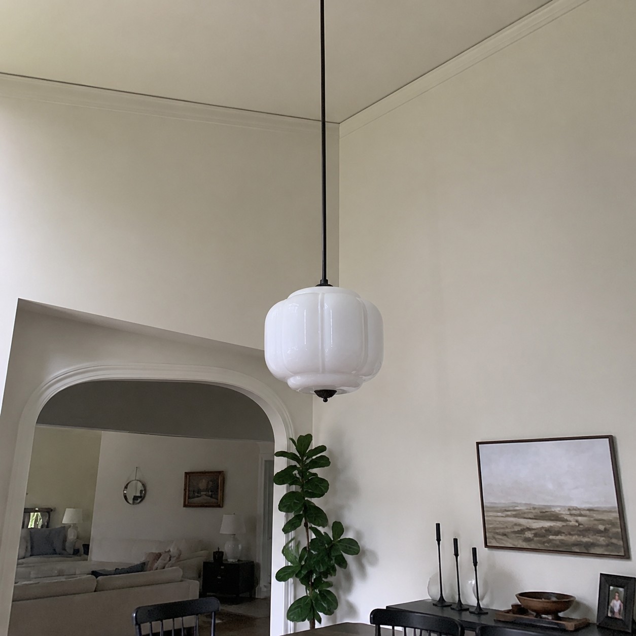 Customer photo of white Eloise hanging light