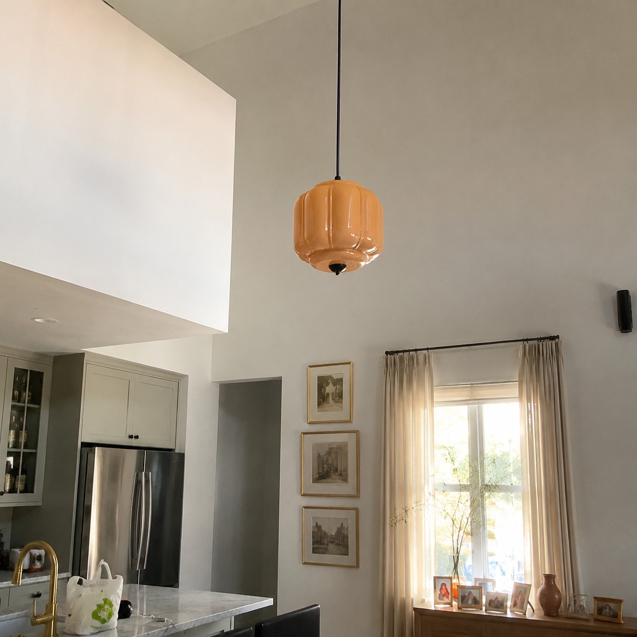 Customer photo of orange Eloise hanging light