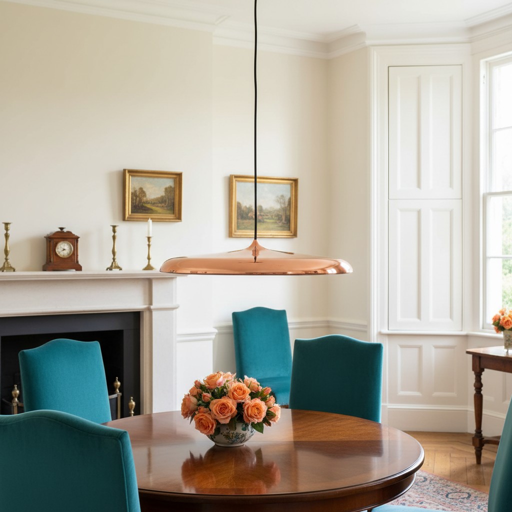 Macaron pendant dining room scene