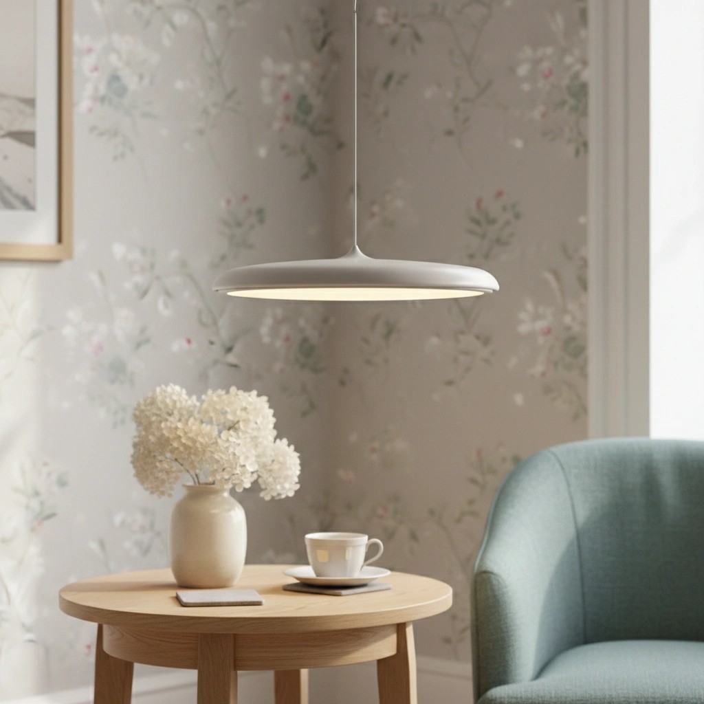 Macaron pendant white finish room scene