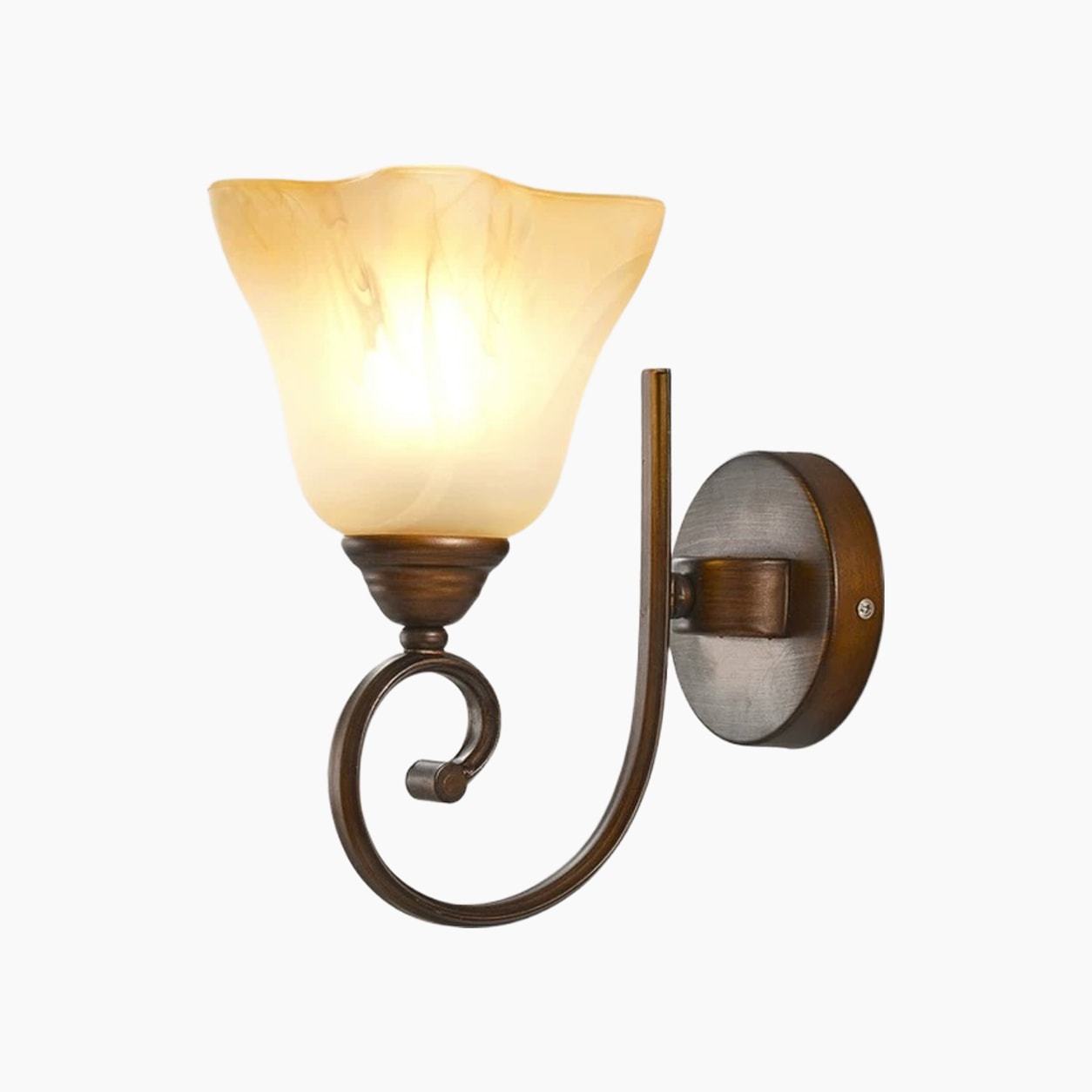 1 Lampu / Kaca Buram / 18 cm